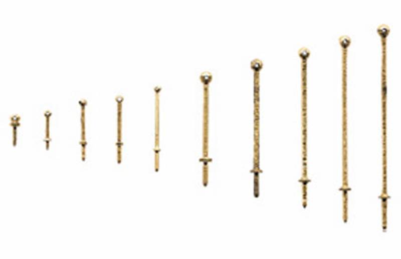 Rekkestøtte 10 mm. 1 hull kule. 0,5 mm.. 10 stk.