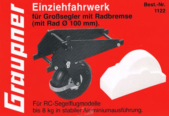 Hovedbilde Seilflyunderstell innleggbart m/brems og 100 mm ...