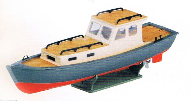Hovedbilde Mini Motorbåt med kahytt. 177 mm. Skala 1:35