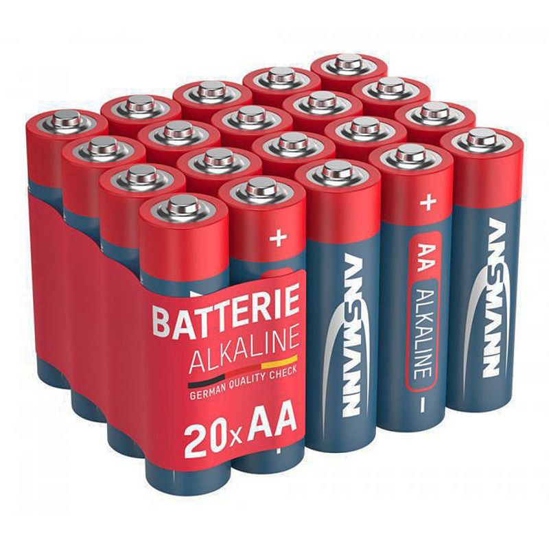 Batterier Alkalisk AA: 20 stk.