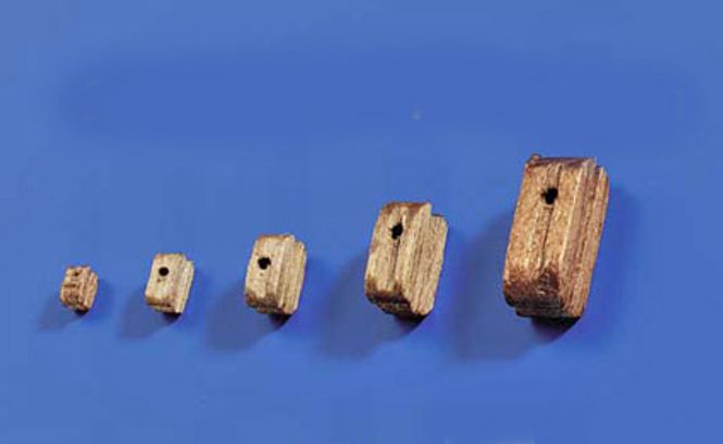 Hovedbilde Blokk enkel 3 mm. Nøttetre 10 stk.